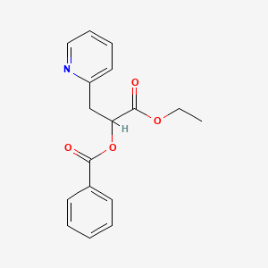 (1-Ethoxy-1-oxo-3-pyridin-2-ylpropan-2-yl) benzoate