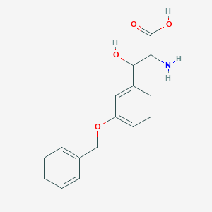 molecular formula C16H17NO4 B15488893 3-(benzyloxy)-|A-hydroxyphenylalanine CAS No. 5453-55-4