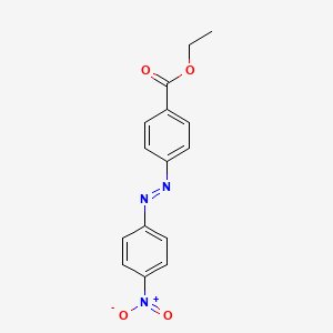 molecular formula C15H13N3O4 B15488904 Ethyl 4-(4-nitrophenyl)diazenylbenzoate CAS No. 5852-50-6