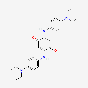 molecular formula C26H32N4O2 B15488936 2,5-Bis[4-(diethylamino)anilino]cyclohexa-2,5-diene-1,4-dione CAS No. 5431-79-8