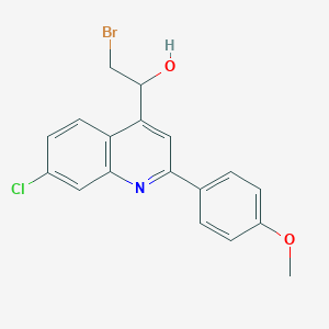 2-Bromo-1-[7-chloro-2-(4-methoxyphenyl)quinolin-4-yl]ethanol