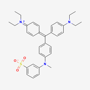 (4-(p-(Diethylamino)-alpha-(p-(N-methyl-m-sulfoanilino)phenyl)benzylidene)-2,5-cyclohexadien-1-ylidene)diethylammonium hydroxide, inner salt