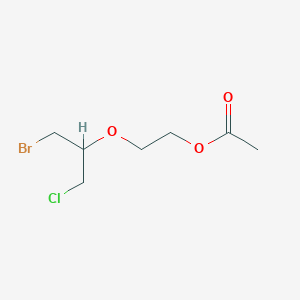 2-[(1-Bromo-3-chloropropan-2-yl)oxy]ethyl acetate