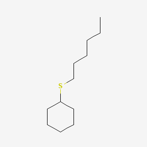 molecular formula C12H24S B15488970 Cyclohexane, (hexylthio)- CAS No. 7133-26-8