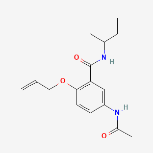 molecular formula C16H22N2O3 B15488986 5-Acetamido-2-allyloxy-N-sec-butylbenzamide CAS No. 6382-51-0