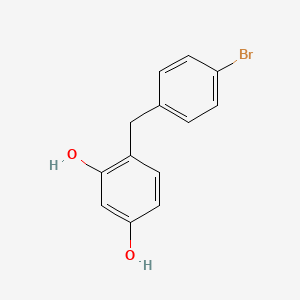 molecular formula C13H11BrO2 B15488997 4-(4-Bromobenzyl)benzene-1,3-diol CAS No. 6280-41-7