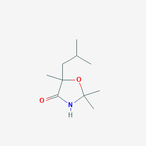 2,2,5-Trimethyl-5-(2-methylpropyl)-1,3-oxazolidin-4-one