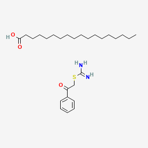 molecular formula C27H46N2O3S B15489949 Octadecanoic acid;phenacyl carbamimidothioate CAS No. 6326-48-3