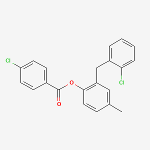 2-(2-Chlorobenzyl)-4-methylphenyl 4-chlorobenzoate