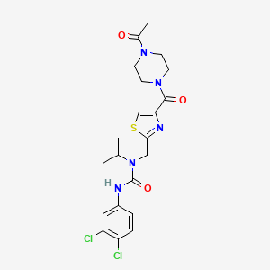 N-{[4-(4-Acetylpiperazine-1-carbonyl)-1,3-thiazol-2-yl]methyl}-N'-(3,4-dichlorophenyl)-N-propan-2-ylurea