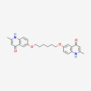 6,6'-[Hexane-1,6-diylbis(oxy)]bis(2-methylquinolin-4(1h)-one)