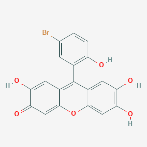 molecular formula C19H11BrO6 B15490154 9-(5-Bromo-2-hydroxyphenyl)-2,6,7-trihydroxy-3H-xanthen-3-one CAS No. 6098-80-2