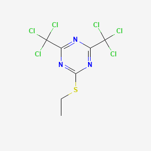 s-Triazine, 2-(ethylthio)-4,6-bis(trichloromethyl)-