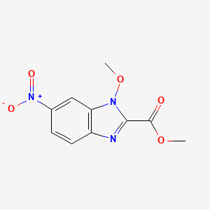 molecular formula C10H9N3O5 B15490326 Methyl 1-methoxy-6-nitro-1h-benzimidazole-2-carboxylate CAS No. 10439-50-6