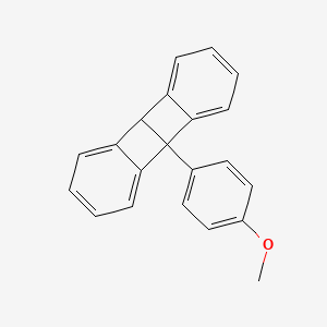 molecular formula C21H16O B15490350 1-(4-methoxyphenyl)tetracyclo[6.6.0.02,7.09,14]tetradeca-2,4,6,9,11,13-hexaene CAS No. 6315-77-1