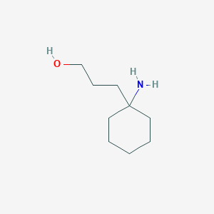 molecular formula C9H19NO B15490393 3-(1-Aminocyclohexyl)propan-1-ol CAS No. 6339-94-2