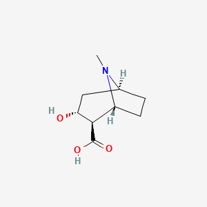 molecular formula C9H15NO3 B15490410 (1R,2R,3R,5S)-3-hydroxy-8-methyl-8-azabicyclo[3.2.1]octane-2-carboxylic acid CAS No. 5878-35-3