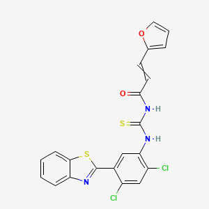 N-[(5-benzothiazol-2-yl-2,4-dichloro-phenyl)thiocarbamoyl]-3-(2-furyl)prop-2-enamide