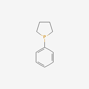 molecular formula C10H13P B15490488 Phospholane, 1-phenyl- CAS No. 3302-87-2