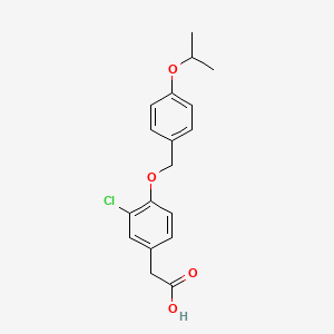 molecular formula C18H19ClO4 B15490496 2-[3-chloro-4-[(4-propan-2-yloxyphenyl)methoxy]phenyl]acetic Acid CAS No. 6622-23-7