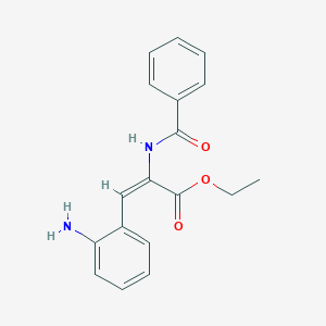 molecular formula C18H18N2O3 B15490501 ethyl (E)-3-(2-aminophenyl)-2-benzamidoprop-2-enoate CAS No. 6341-90-8