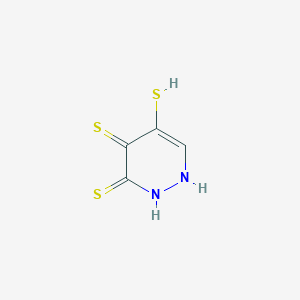 molecular formula C4H4N2S3 B15490620 5-Sulfanyl-1,2-dihydropyridazine-3,4-dithione CAS No. 5788-42-1