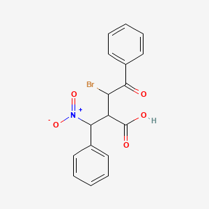 3-Bromo-2-[nitro(phenyl)methyl]-4-oxo-4-phenylbutanoic acid