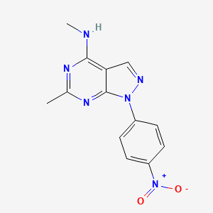 n,6-Dimethyl-1-(4-nitrophenyl)-1h-pyrazolo[3,4-d]pyrimidin-4-amine