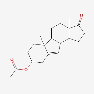 molecular formula C20H28O3 B15490987 3a,5b-Dimethyl-3-oxo-1,2,3,3a,4,5,5a,5b,6,7,8,9,10a,10b-tetradecahydrocyclopenta[a]fluoren-8-yl acetate CAS No. 5323-23-9