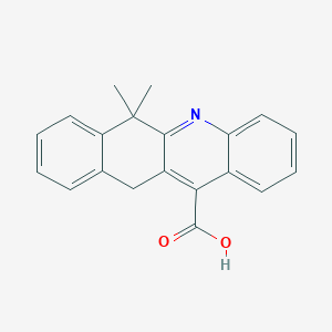 molecular formula C20H17NO2 B15491013 6,6-Dimethyl-6,11-dihydrobenzo[b]acridine-12-carboxylic acid CAS No. 2498-58-0