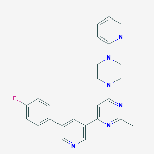 4-[5-(4-Fluorophenyl)pyridin-3-yl]-2-methyl-6-(4-pyridin-2-ylpiperazin-1-yl)pyrimidine