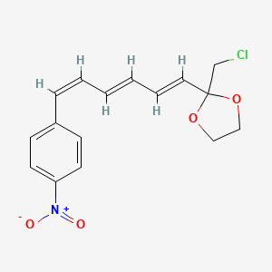 2-(chloromethyl)-2-[(1E,3E,5Z)-6-(4-nitrophenyl)hexa-1,3,5-trienyl]-1,3-dioxolane