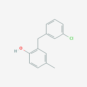 2-[(3-Chlorophenyl)methyl]-4-methylphenol