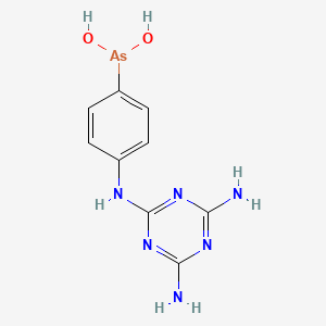 {4-[(4,6-Diamino-1,3,5-triazin-2-yl)amino]phenyl}arsonous acid