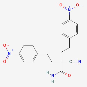 2-cyano-4-(4-nitrophenyl)-2-[2-(4-nitrophenyl)ethyl]butanamide