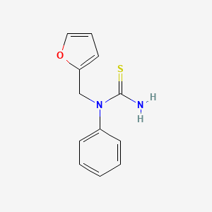 molecular formula C12H12N2OS B15492110 N-[(Furan-2-yl)methyl]-N-phenylthiourea CAS No. 4657-47-0