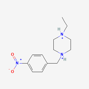 1-Ethyl-4-[(4-nitrophenyl)methyl]piperazine-1,4-diium