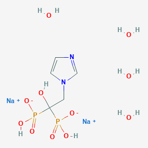 molecular formula C5H16N2Na2O11P2 B015493 1-羟基-2-(1H-咪唑-1-基)-1-膦酸乙基膦酸钠四水合物 CAS No. 165800-07-7