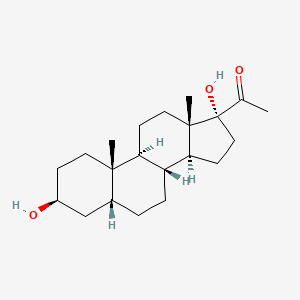 molecular formula C21H34O3 B15493212 Pregnan-20-one, 3,17-dihydroxy-, (3beta,5beta)- CAS No. 570-53-6