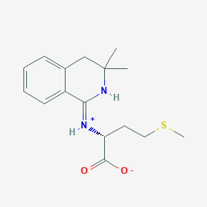 (2R)-2-[(3,3-dimethyl-2,4-dihydroisoquinolin-1-ylidene)ammonio]-4-(methylthio)butanoate