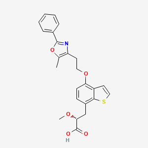 (R)-2-methoxy-3-(4-(2-(5-methyl-2-phenyloxazol-4-yl)ethoxy)benzo[b]thiophen-7-yl)propanoic acid