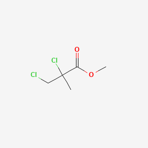 molecular formula C5H8Cl2O2 B15493542 Propanoic acid, 2,3-dichloro-2-methyl-, methyl ester CAS No. 918-78-5