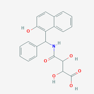 2,3-Dihydroxy-4-{[(2-hydroxynaphthalen-1-yl)(phenyl)methyl]amino}-4-oxobutanoic acid