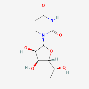 molecular formula C10H14N2O6 B15494353 1-[(2R,3R,4S,5R)-3,4-dihydroxy-5-[(1R)-1-hydroxyethyl]oxolan-2-yl]pyrimidine-2,4-dione 