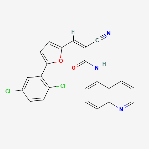 (2Z)-2-cyano-3-[5-(2,5-dichlorophenyl)furan-2-yl]-N-(quinolin-5-yl)prop-2-enamide