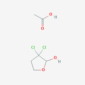 Acetic acid; 3,3-dichloro-2-oxolanol