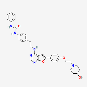 1-(4-{2-[(6-{4-[2-(4-Hydroxypiperidin-1-Yl)ethoxy]phenyl}furo[2,3-D]pyrimidin-4-Yl)amino]ethyl}phenyl)-3-Phenylurea