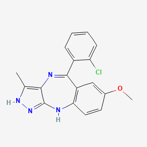 5-(2-Chlorophenyl)-1,2-dihydro-7-methoxy-3-methyl-pyrazolo[3,4-b][1,4]benzodiazepine