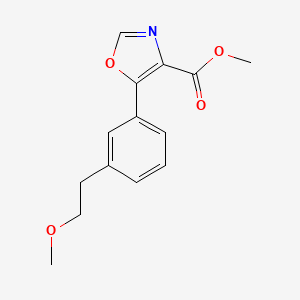 5-[3-(2-Methoxy-ethyl)-phenyl]-oxazole-4-carboxylic acid methyl ester