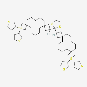 12,12'-(1,3-Dithiolane-2,2-diyl)bis[2,2-bis(thiolan-3-yl)-2lambda~4~-thiadispiro[3.5.3~10~.5~4~]octadecane]